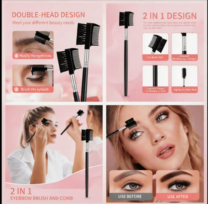 15PCS Eyelash curler and Eyebrow brush set